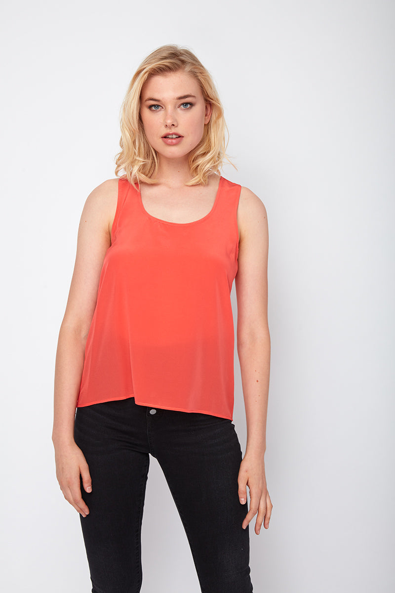 On The Go Callie Silk Tank Top