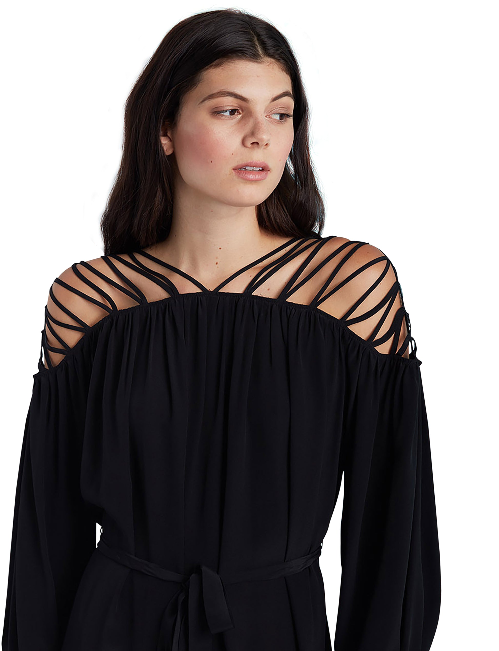 Stay Sexy Caged Strap Shoulder Norah Dress