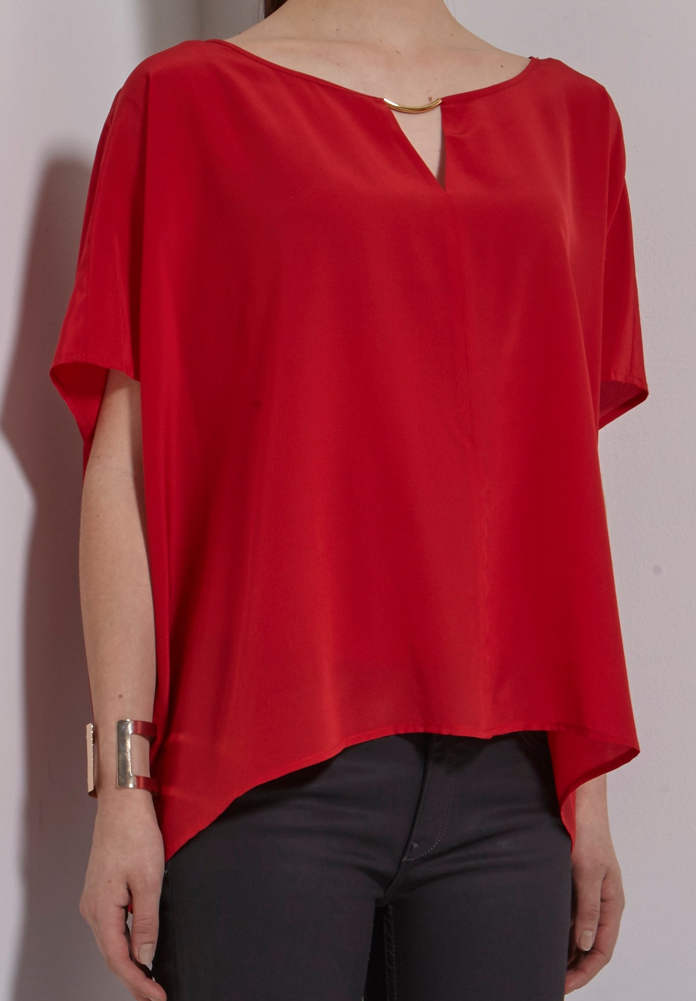 Storyteller Clara Silk Poncho Top