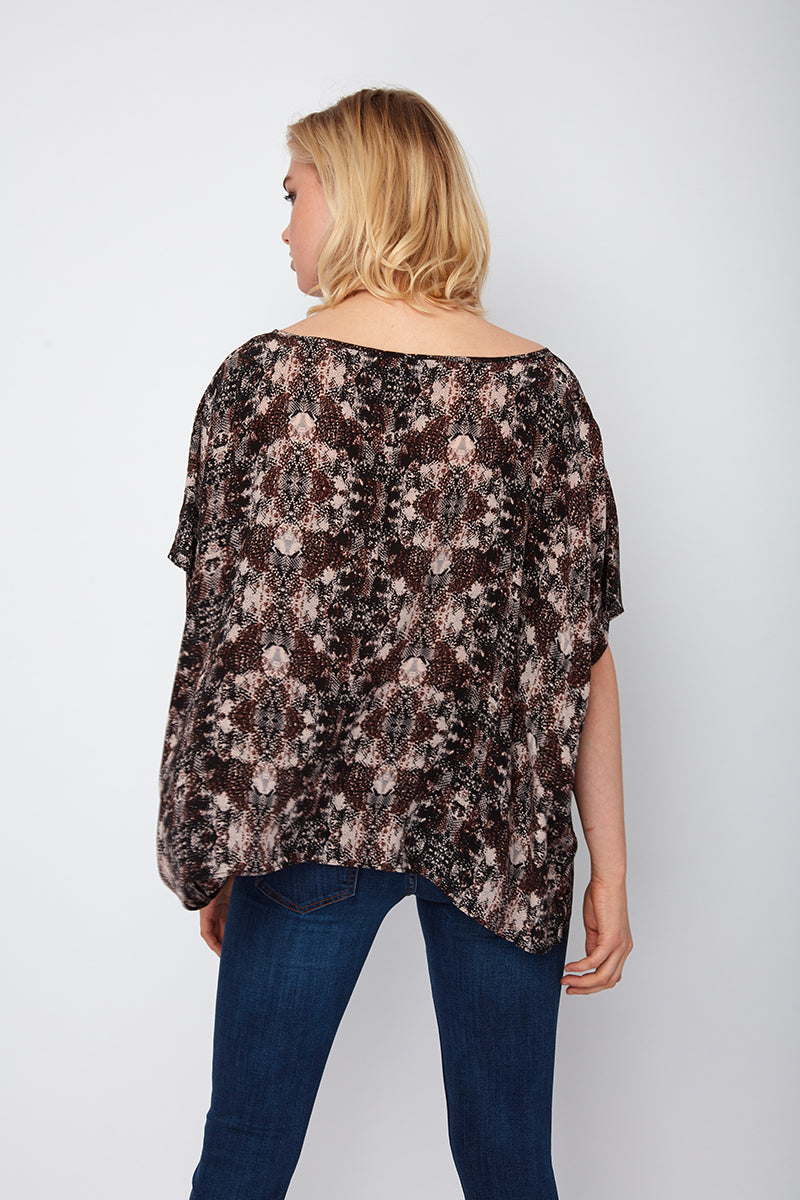 Storyteller Clara Silk Poncho Top