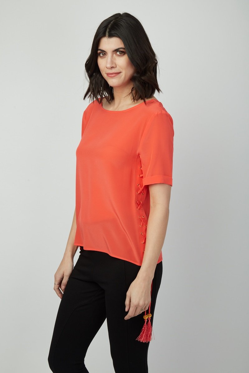 Sweet Girl Short Sleeve Lace-