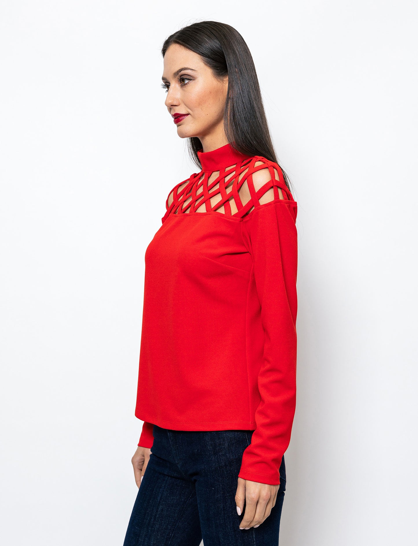 Truly Bold Caged Cut-out Maggie Blouse