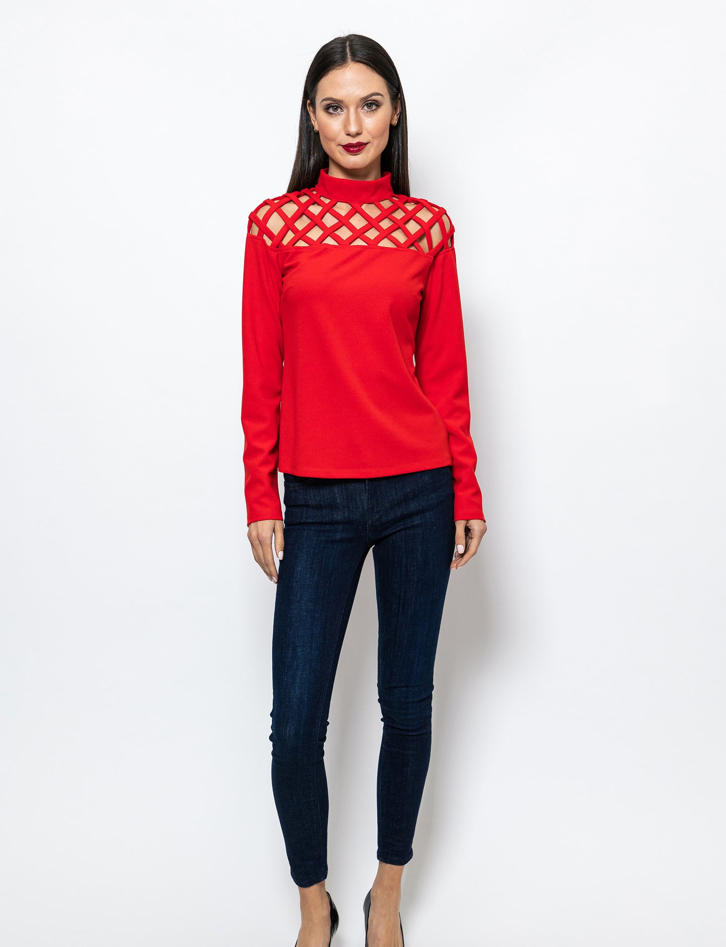 Truly Bold Caged Cut-out Maggie Blouse