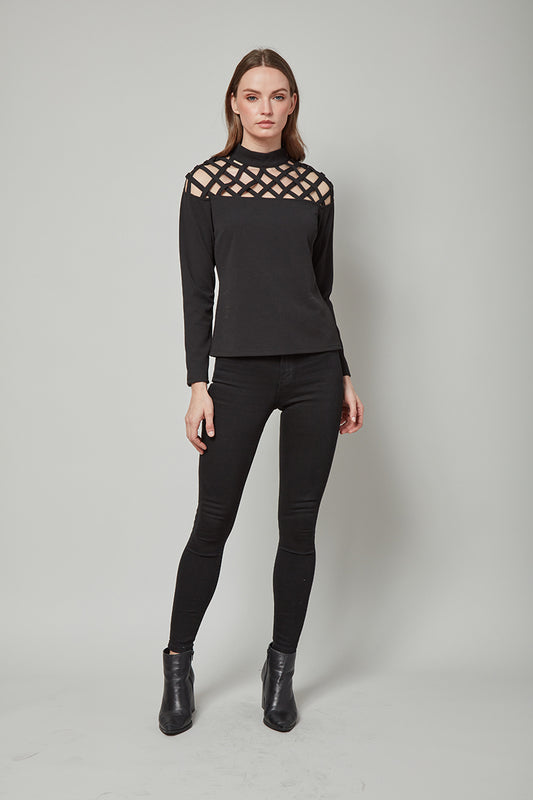 Peek-A-Boo Love Maggie Long Sleeve Top