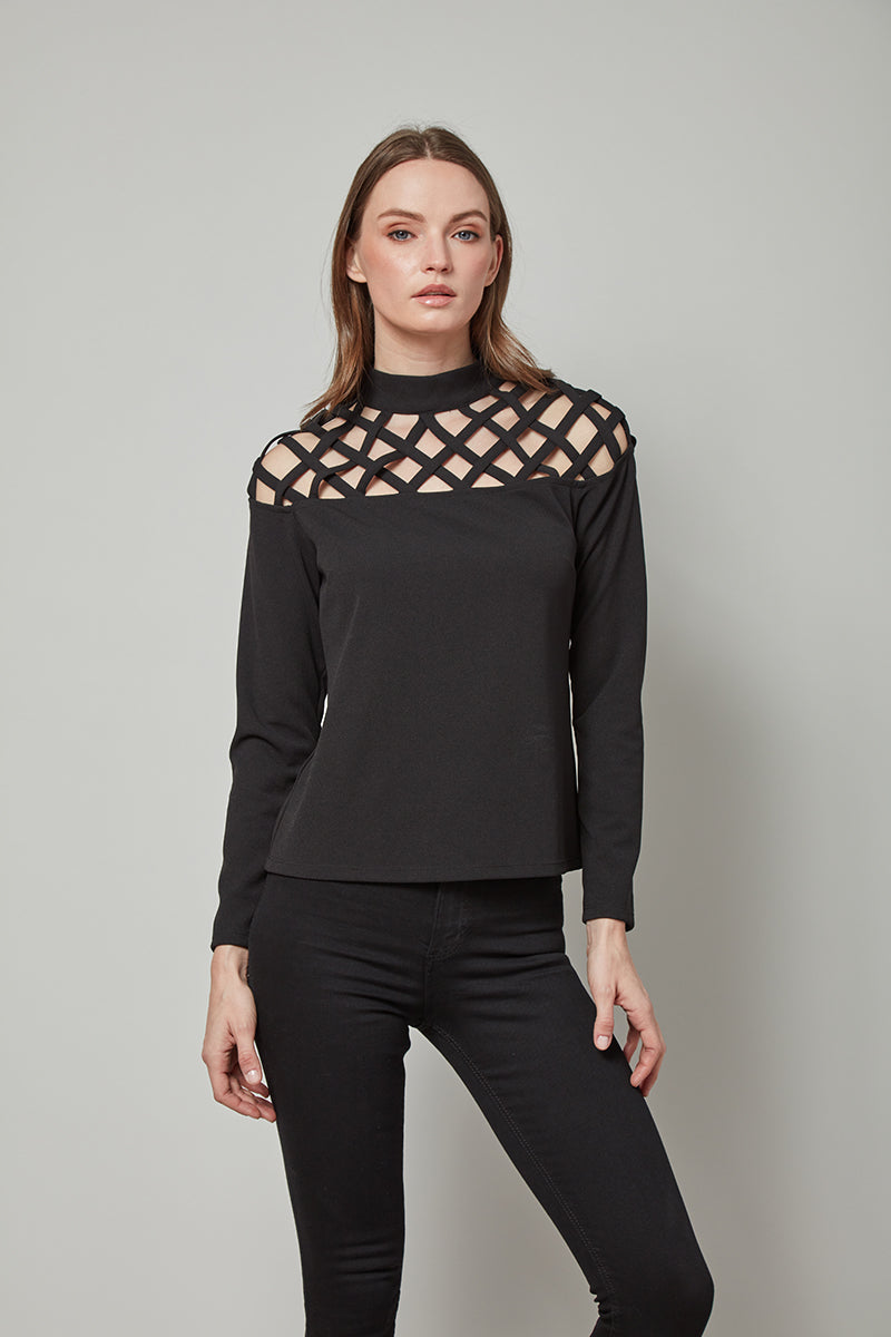 Peek-A-Boo Love Maggie Long Sleeve Top