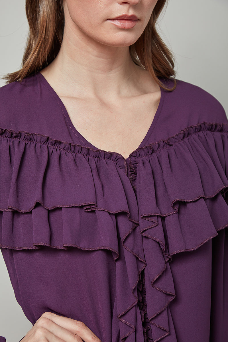 Forever Perfect Regina Long Sleeve Ruffle Top
