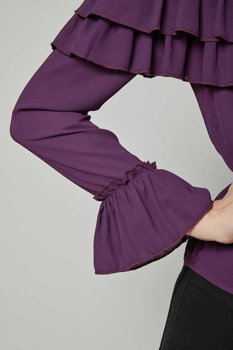 Forever Perfect Regina Long Sleeve Ruffle Top