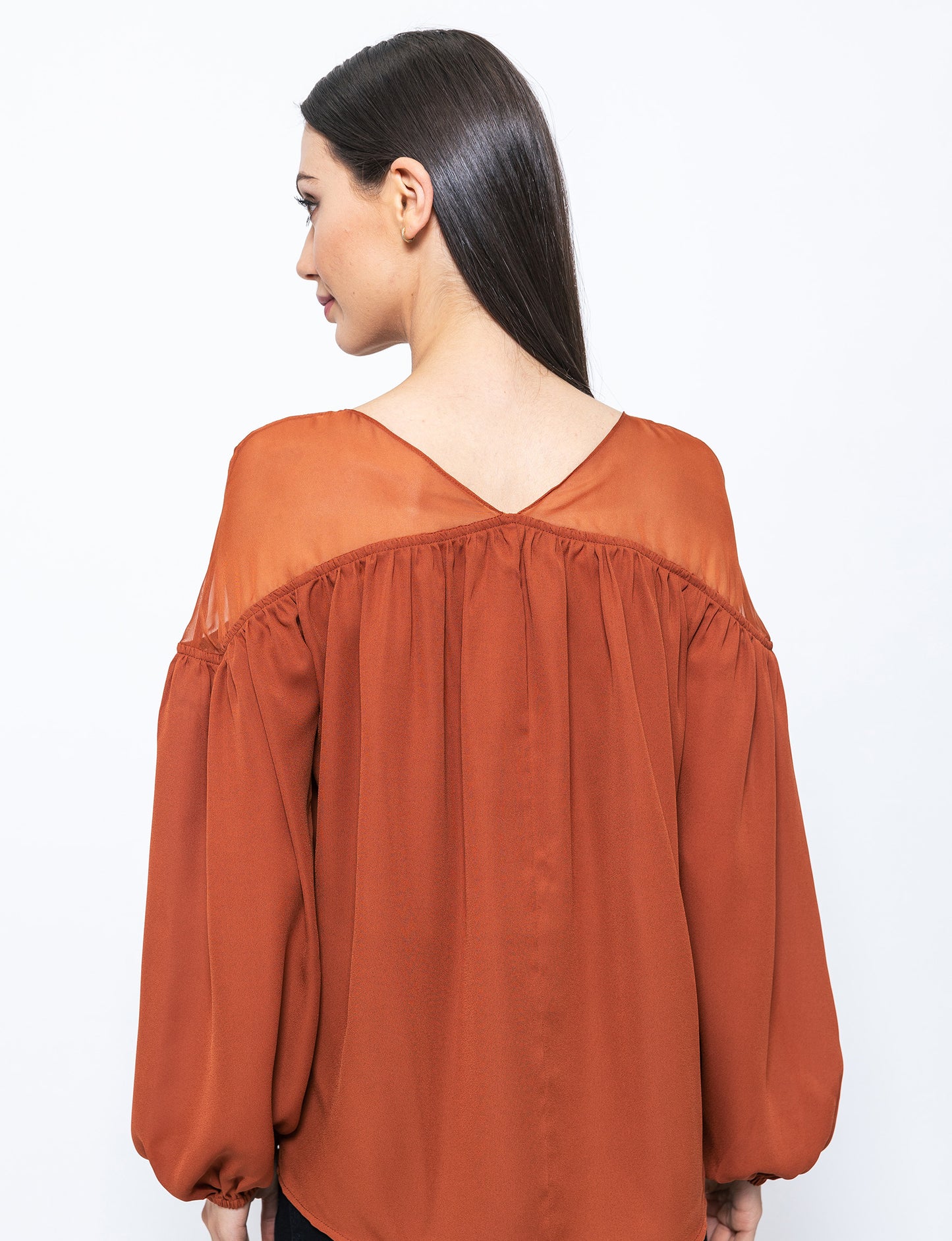 Gimme More Mesh Shoulder Katherine Blouse