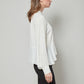 JERI Long Sleeve Top w/ Keyhole Neckline