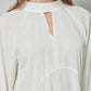 JERI Long Sleeve Top w/ Keyhole Neckline