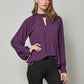 JERI Long Sleeve Top w/ Keyhole Neckline