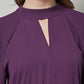 JERI Long Sleeve Top w/ Keyhole Neckline