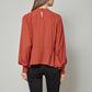 JERI Long Sleeve Top w/ Keyhole Neckline