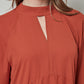 JERI Long Sleeve Top w/ Keyhole Neckline