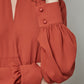 JERI Long Sleeve Top w/ Keyhole Neckline