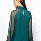The Trendsetter Sheer Sleeves Dakota Blouse