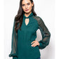 The Trendsetter Sheer Sleeves Dakota Blouse