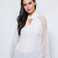 The Trendsetter Sheer Sleeves Dakota Blouse