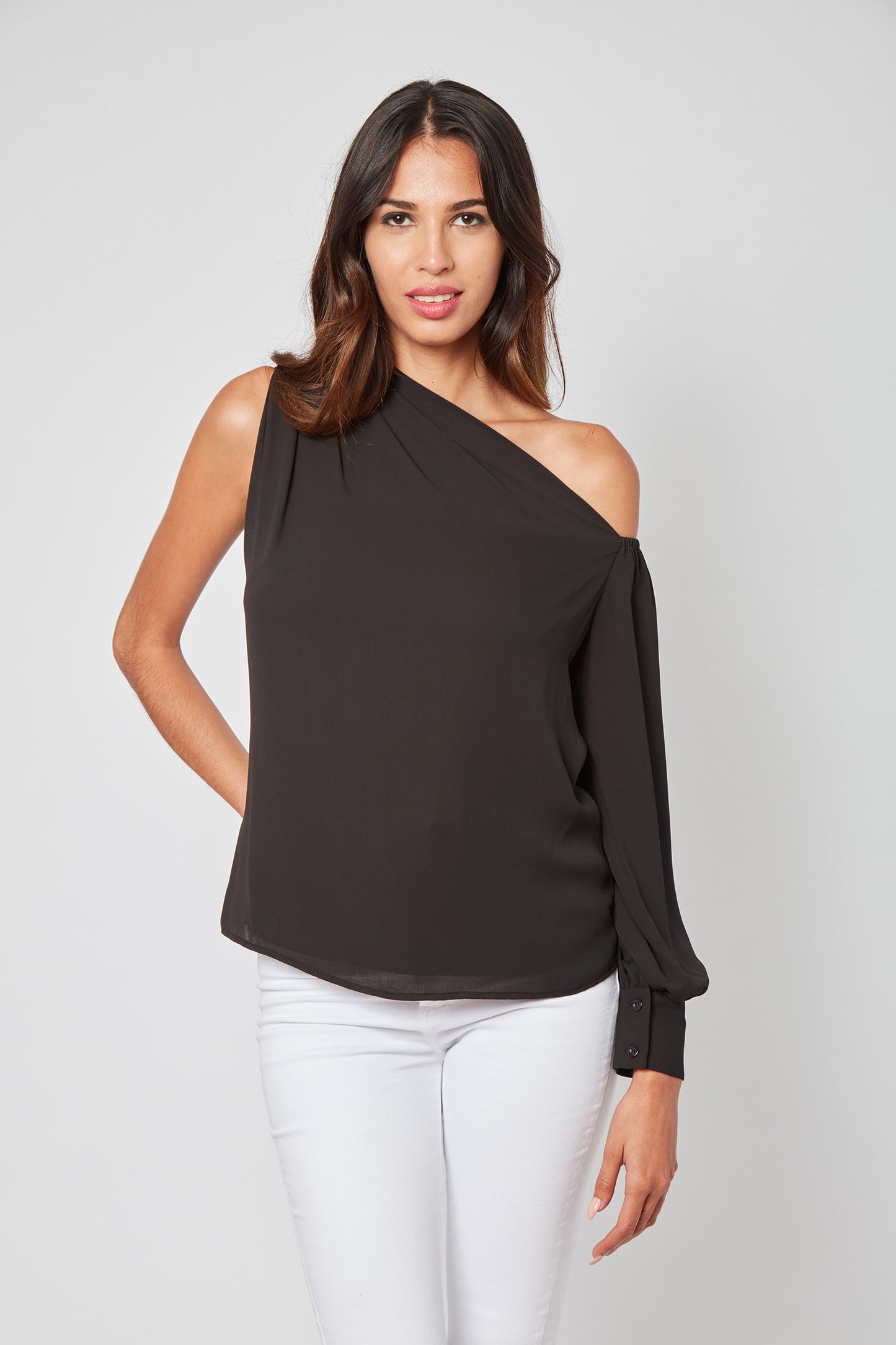 Pretty Please Draped Georgette Blouse