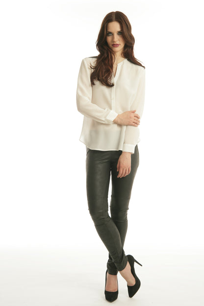 Casual Cutie Viola Half Button-Front Top