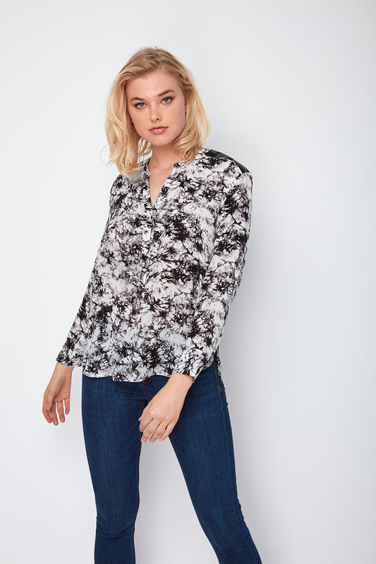 Absolute Essential Faith Printed Silk Top