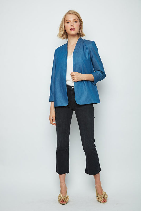 Next Level Lattice Back Denim Milly Jacket