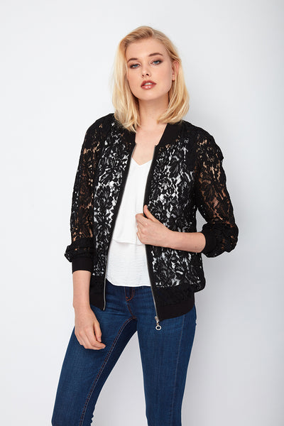 BATTEN LACE LIKE KNIT JACKET ブラック k1660 Figure Form Bandage Embellished Knit Jacket | Karen Millen