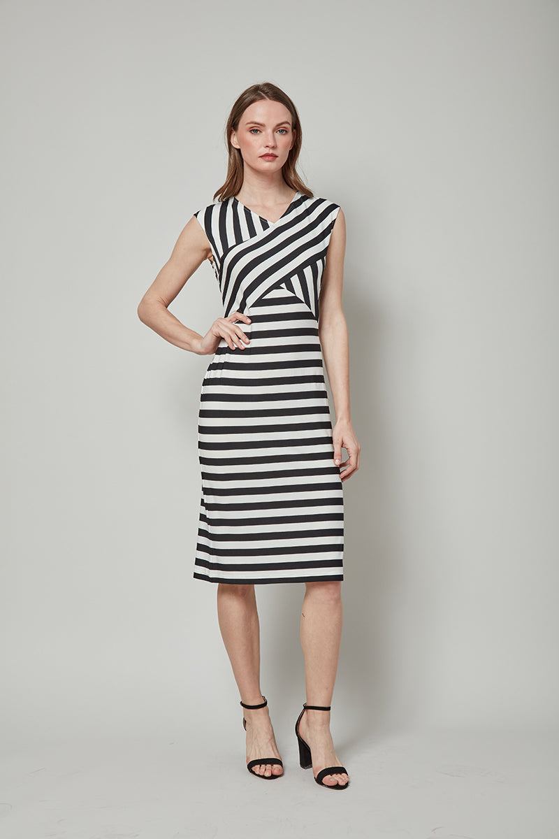 Effortless Glam Striped Kai Dress