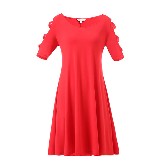 Subtly Chic Linne Cutout Midi Dress